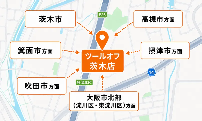 茨木店周辺マップ