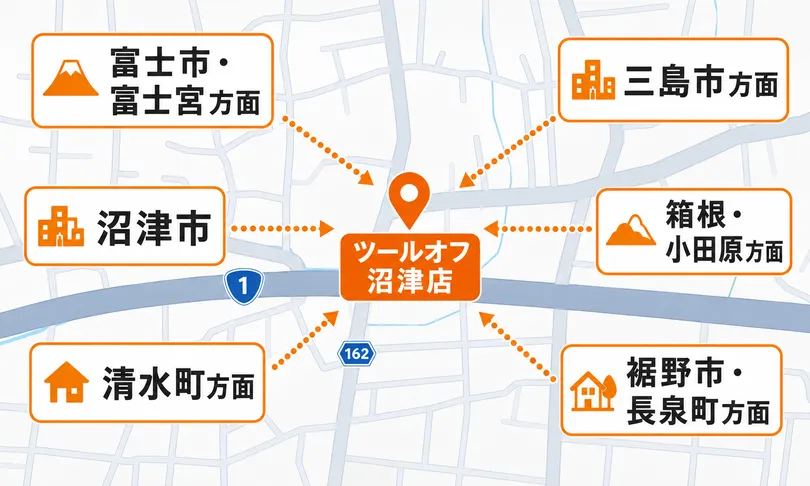 沼津店周辺マップ