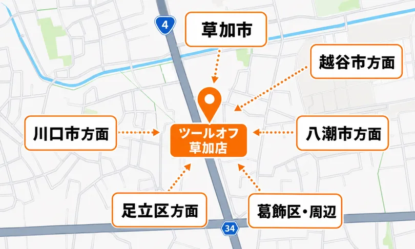 草加店周辺マップ