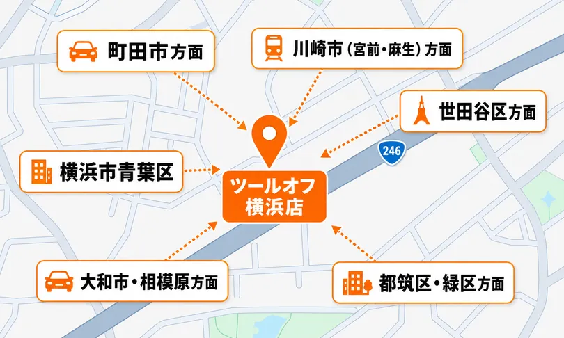 横浜店周辺マップ