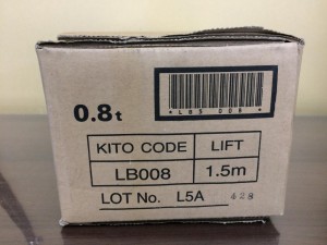 KITO キトー レバーブロック 0.8t 1.5m LB008