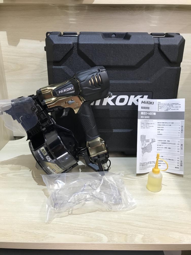 買取実績】 HiKOKI 65mm高圧ロール釘打機 NV65HR2(S) 新品 【大阪府