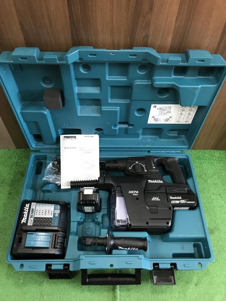 マキタ makita 充電式ハンマドリル HR244DGXVB　中古美品　※集塵パック破損
