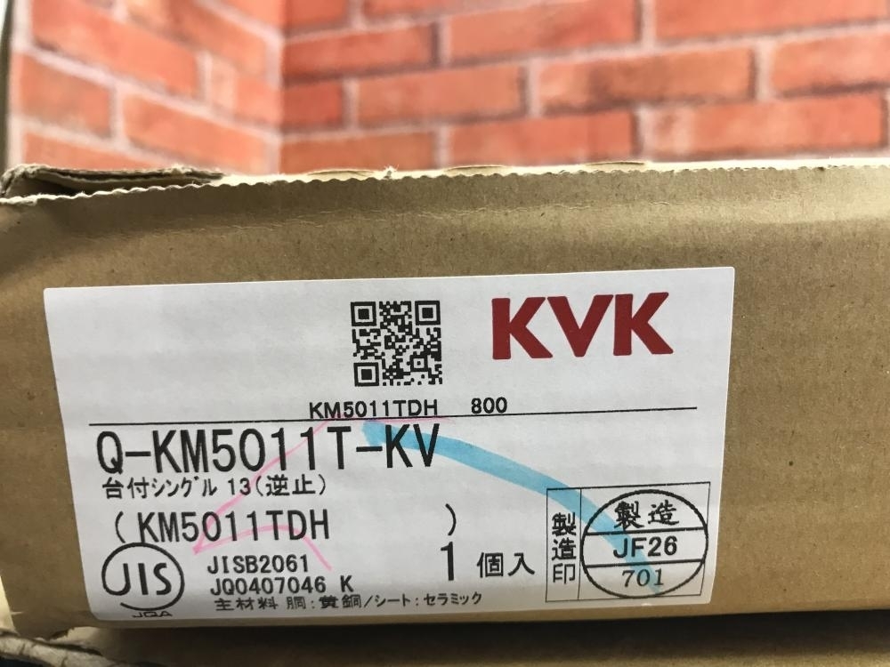 八王子店【KVK 流し台用シングルレバー式混合栓 Q-KM5011T-KV 台付