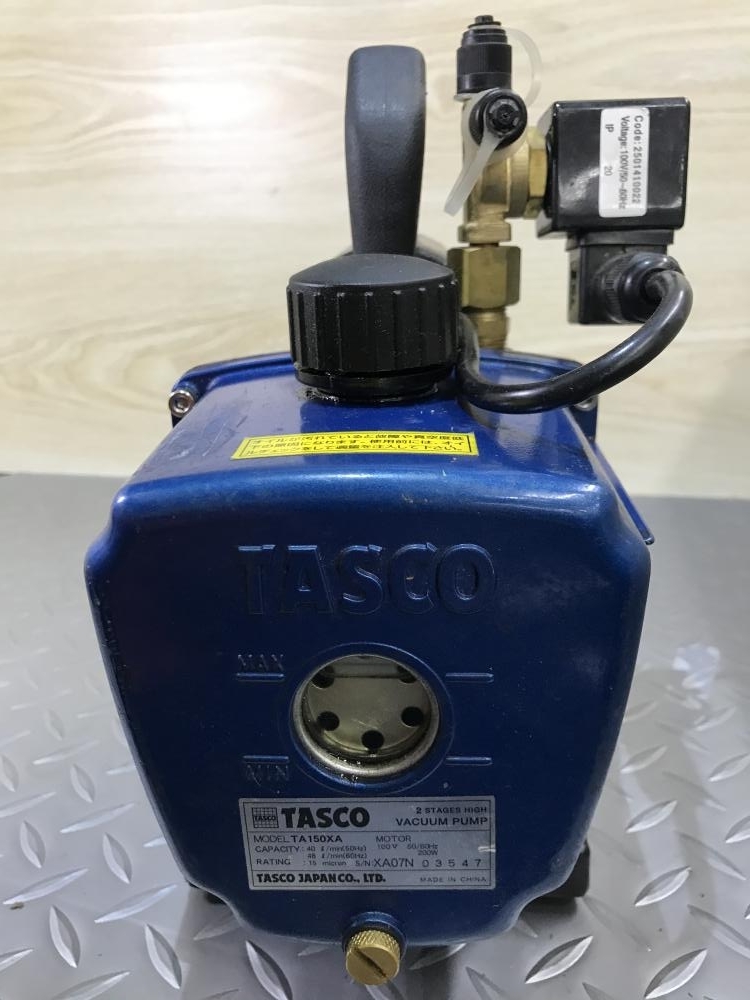 堺店【TASCO 逆流防止弁付高性能ツーステージ真空ポンプ TA150XA】大阪