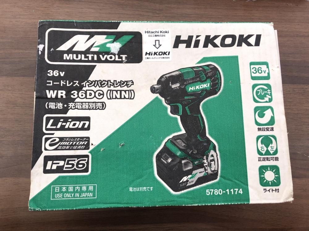 買取実績】HIKOKI ハイコーキ 36V コードレスインパクトレンチ WR36DC