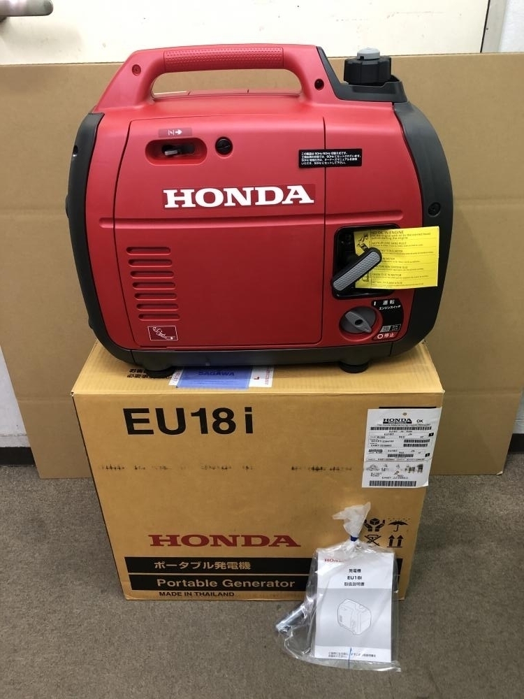 HONDA EU18i インバーター 発電機 ポータブル ホンダ 未使用 Y4187630 EU18i ポータブル発電機 正弦波インバーター搭載 ガソリン式 100V 18A