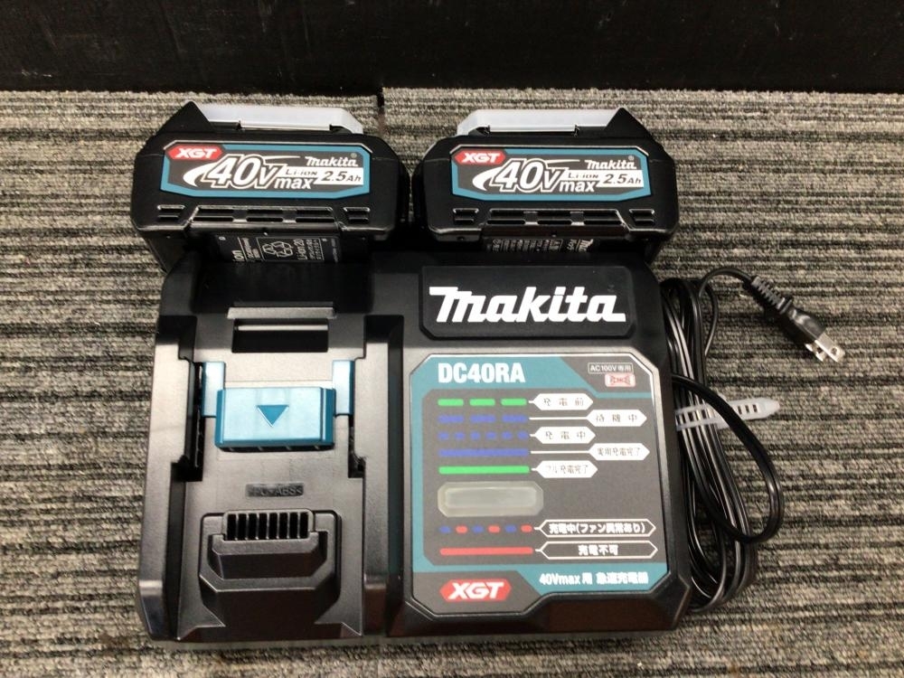 makita (マキタ) 40Vmax 2.5Ah 充電式レシプロソー ケース・充電器・バッテリ2個セット ケースキズ・スレあり JR001GRDX 未使用品