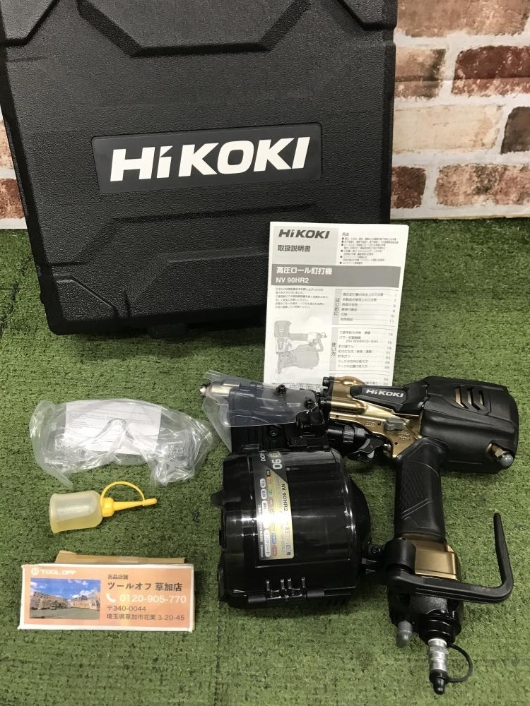 HiKOKI 高圧ロール釘打機 NV90HR2(S) ケース付 ハイゴールド パワー