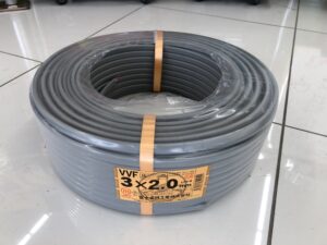 買取実績】富士電線 VVFケーブル 3×2.0 100m 3芯 電線を千葉県市川市の