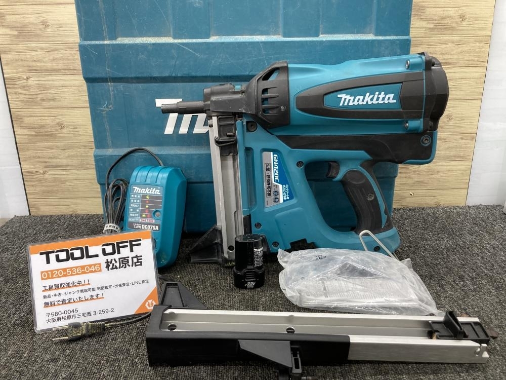 買取実績】マキタ makita コンクリート用ガスピン打ち機 GN420C 7.2Vバッテリー×1、充電器 、ロングマガジン付【大阪府八尾市からご来店】松原店