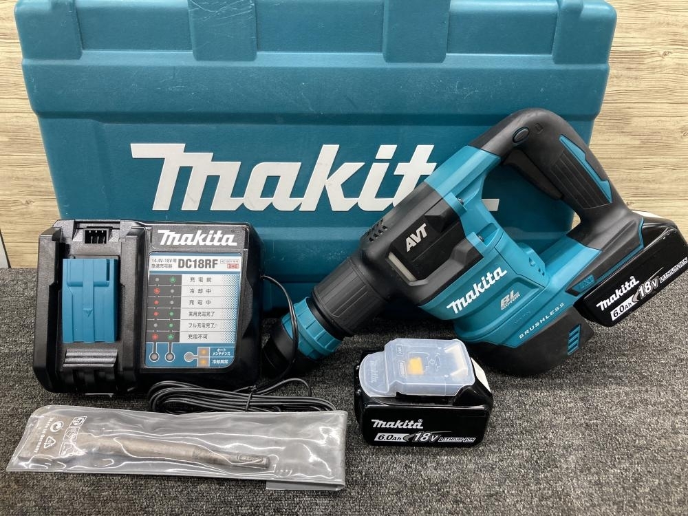 買取実績】マキタ makita 充電式ケレン バッテリ×2 充電器 HK180DRGX 18V6.0Ah 充電回数2回、3回  SDSプラスシャンク【大阪府松原市からご来店】松原店