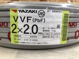 2×2.0(黒白) 100m 　2023年製の画像2