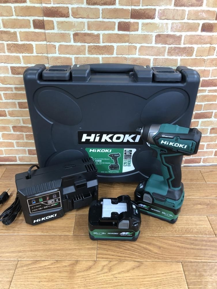 【買取実績】HiKOKI ハイコーキ コードレスインパクトドライバ WH18DD 2XCZ 本体+充電器+バッテリ2個 18V  ［山梨県山梨市］八王子店 HiKOKI ハイコーキ コードレスインパクトドライバ WH18DD 2XCZ 本体+充電器+バッテリ2個 18V