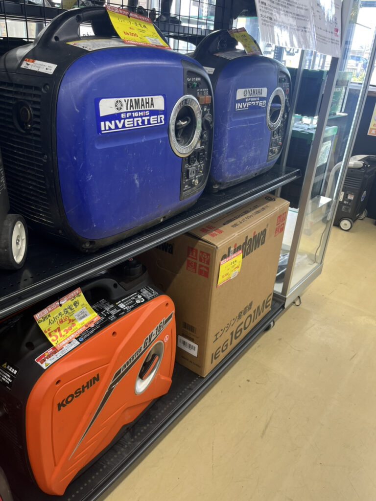 ツールオフ仙台南店の発電機売場