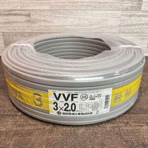  3芯×2.0mm 100m巻 黒白赤の画像1