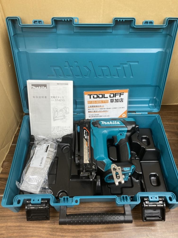 マキタ ST421DZK 充電式タッカ ※バッテリーは付属していません【市川行徳店】【店頭取引限定】【中古】管理番号：ITT9S7TZIWVA マキタ ST421DZK 充電式タッカ ※バッテリーは付属していません【市川