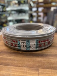 3×1.6mm 100m 黒白赤の画像1