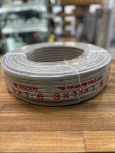 3×1.6mm 100m 黒白赤の画像2