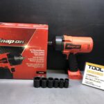 Snap-on ブラシレスコードレスインパクトレンチ 1／2 本体のみ レッド 長期保管品 ソケット6本付